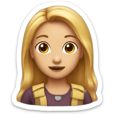 girl kidding prach sticker