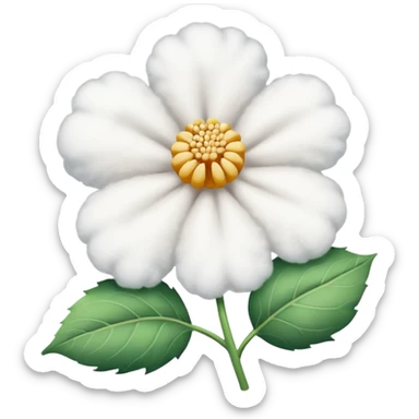 A flower of cotton sticker