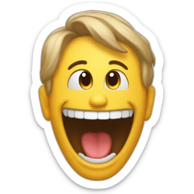 Emoji qui tire la langue sur le coter sticker