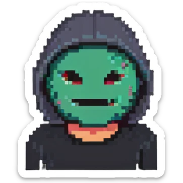person hiding sadness with a smiling mask sticker