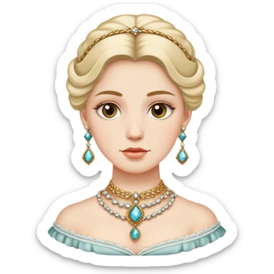 A person from the 1800’s making jewelry  sticker