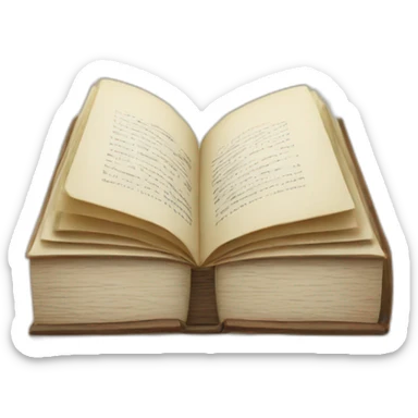 A book that holds information sticker