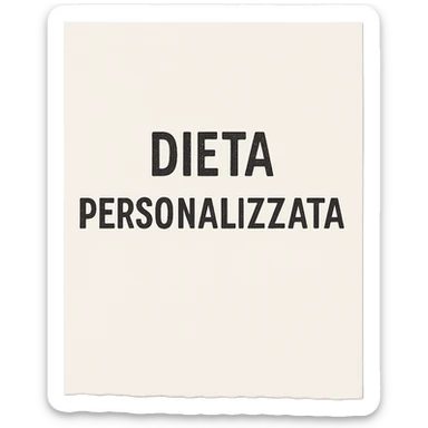 FOGLIO DI CARTA CON LA SCRITTA "DIETA PERSONALIZZATA" sticker