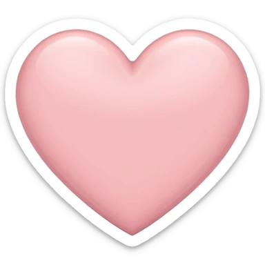 pale pink heart sticker