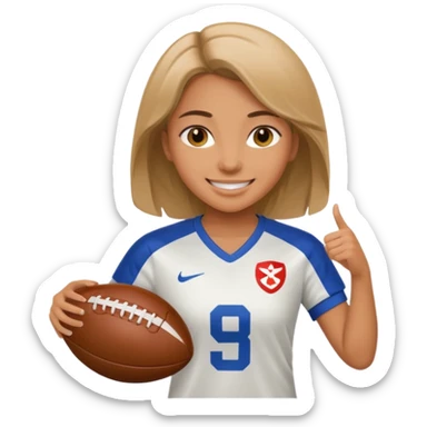 girl tha plays football sticker