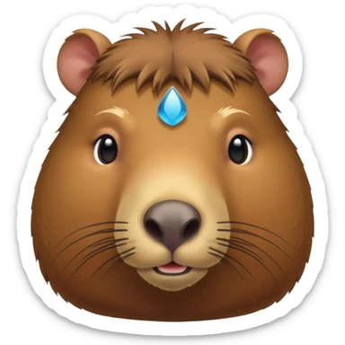 Create a capybara sticker