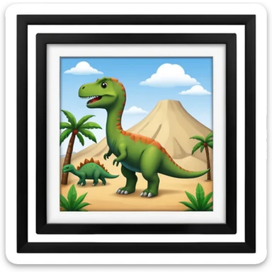 museum with dinosaur sign sticker