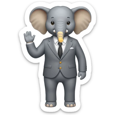 The elephand went in a suit
 sticker