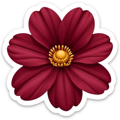 maroon flower sticker