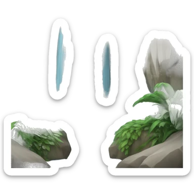 Waterfall agua caída  sticker