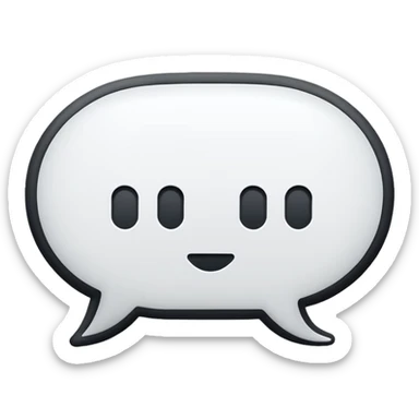 speech bubble with AI letters inside sticker