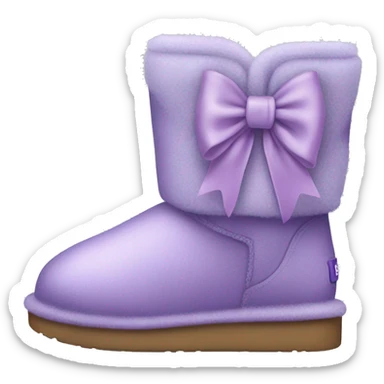 Lavender ugg boots bows  sticker