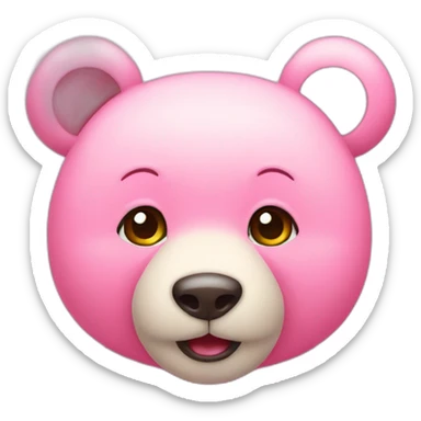 Nounours de couleur rose  sticker