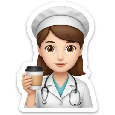 nurse holding drink sticker