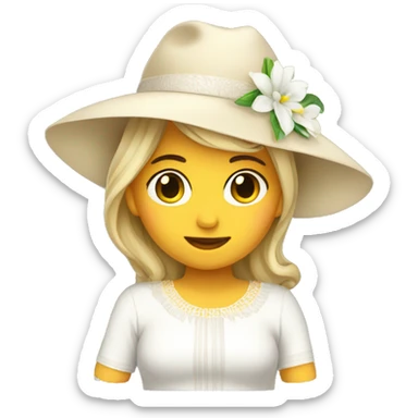 white women attire panamanian  pollera sticker