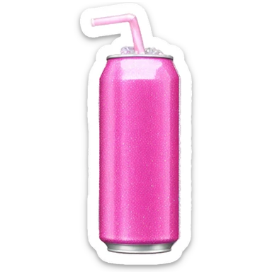 Pink energy drink cute girly glittery  sticker