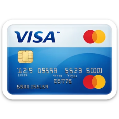 credit card with visa logo sticker