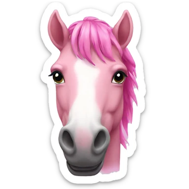 pink horse  sticker