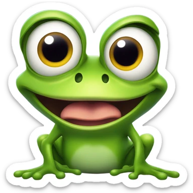 Screaming frog meme sticker