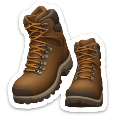 hiking boot brown sticker