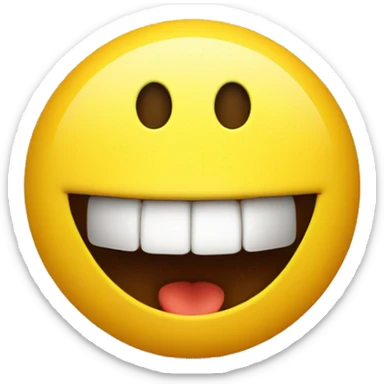 1 yellow smiley with a big smile and tongue out the side of the mouth. yummy concept sticker