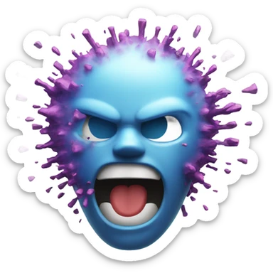 The Android logo exploding sticker