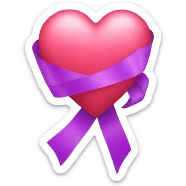 Heart with ribbon  sticker