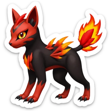 Meloetta-Litten-Guilmon-Darkrai-Pokémon-Fakémon-fusion-hybrid-creature sticker