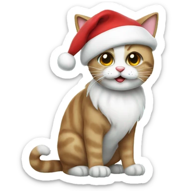 Santa Cat sticker