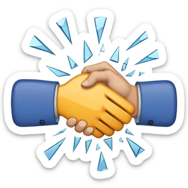 emoji of Handshake with a Slash (broken handshake) sticker