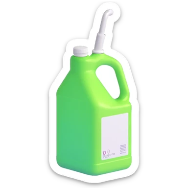 a glowing gallon of paint sticker