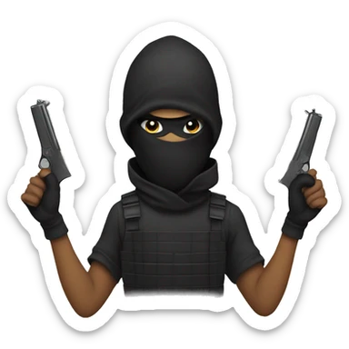 Robber Emoji sticker