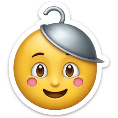 Kafasına şapka olan ve göz kırpan emoji sticker