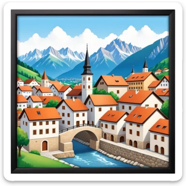 austrian village sticker