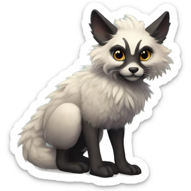 Modern Realistic Rare Fantasy Fluffy Slim Vernid-Trico-Melprin-species by LiLaiRa, by Falvie, full body sticker