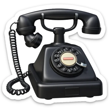 old rotary phone sticker