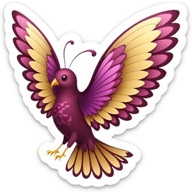 bordo kelebek sticker