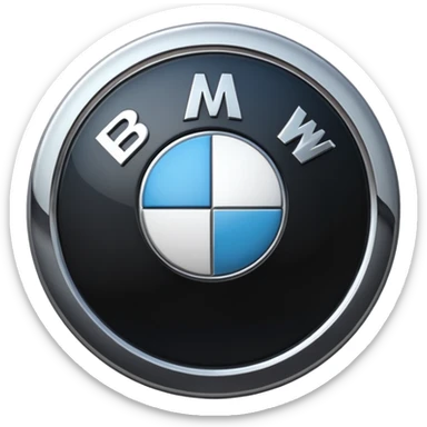 A bmw logo sticker