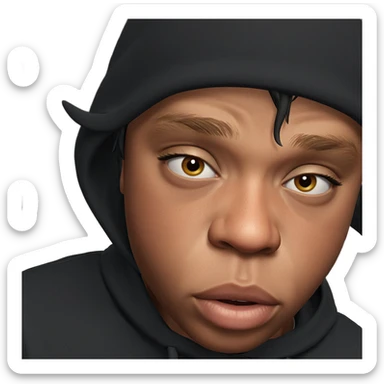 intense gaze of a boy sticker