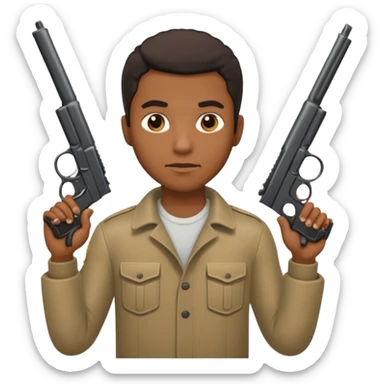 black guy with a gun sticker