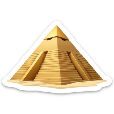 Egypt Pyramid, digital art emoji style, with professional lighting, no face on objects, white background sticker