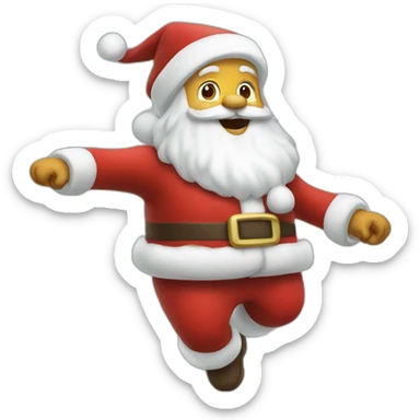 santaclaus-flying sticker
