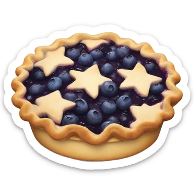 Cute blueberry pie sticker