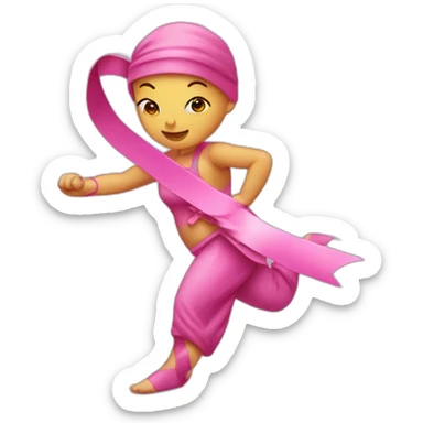 Survivor #BreastCancer Pink ribbon fighting kicking ass sticker