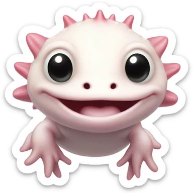 Axolotl blowing a kiss sticker