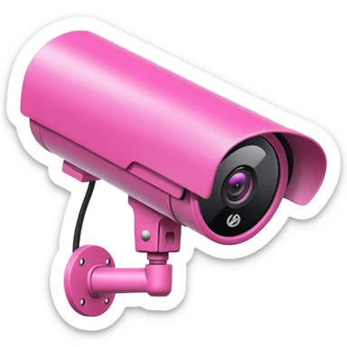 Security Camera pink with graffity sticker