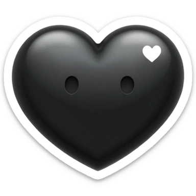 Please make the thought bubble 💭 bigger than the black heart 🖤 inside it.” sticker