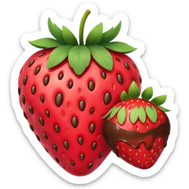 strawberry dipped in chocolate sticker