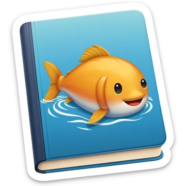 Livro cor salmão sticker