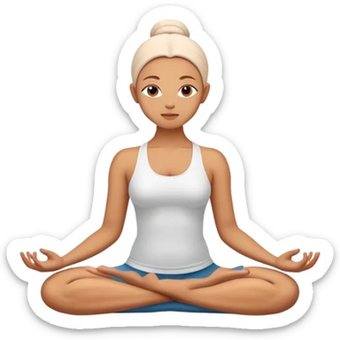 person in yoga lotus position meditation pose sticker